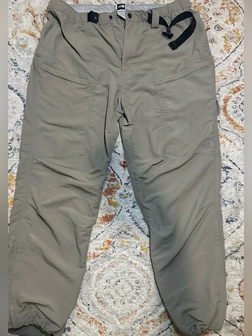 The North Face Men’s Khaki Hiking Pants XL Lightweight Outdoor Trail Pants